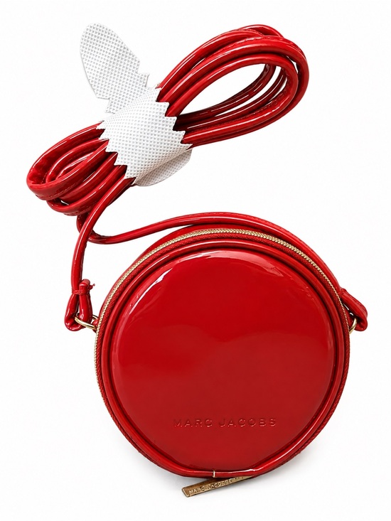 Marc Jacobs Handbags - Marc Jacobs Red Patent Leather Mini Round Crossbody